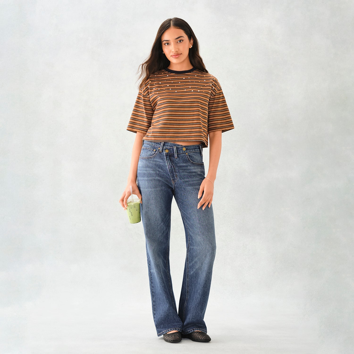 A.N.A Womens Crew Neck Short Sleeve T-Shirt