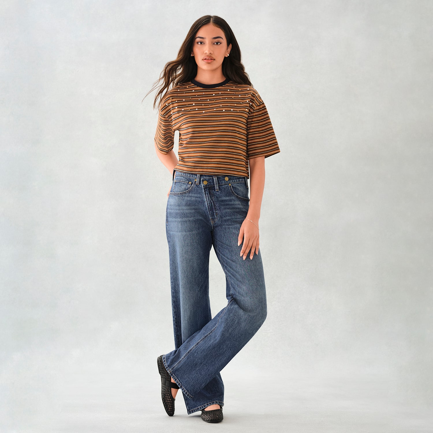 A.N.A Womens High Rise Relaxed Fit Jean