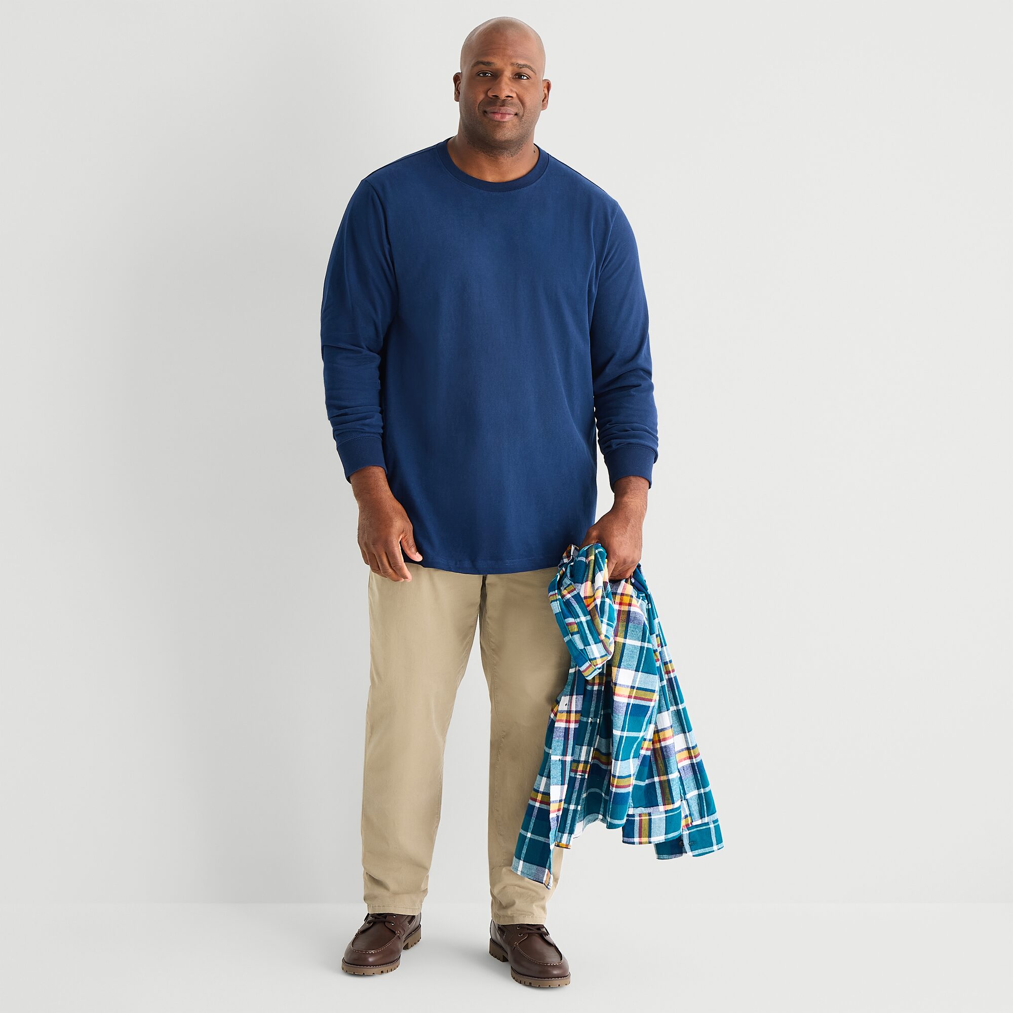 St. John's Bay Mens Crew Neck Long Sleeve Big and Tall T-Shirt