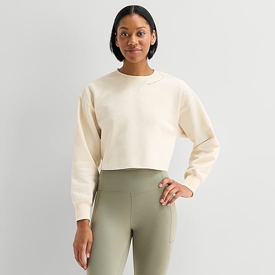 Xersion Womens Crew Neck Long Sleeve Sweatshirt