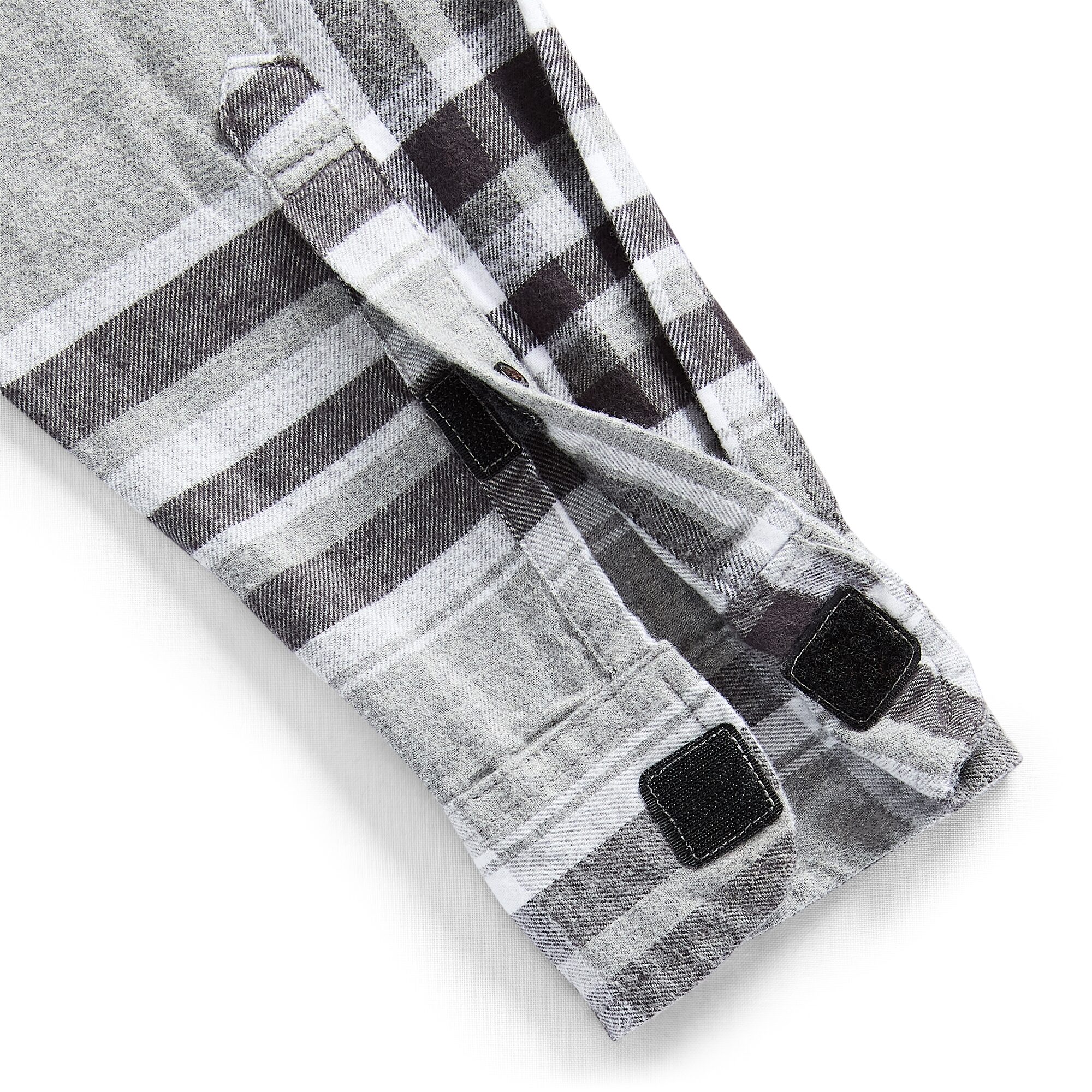 St. John's Bay Seated Mens Easy-on + Easy-off Wear Long Sleeve Adaptive Classic Fit Flannel Shirt