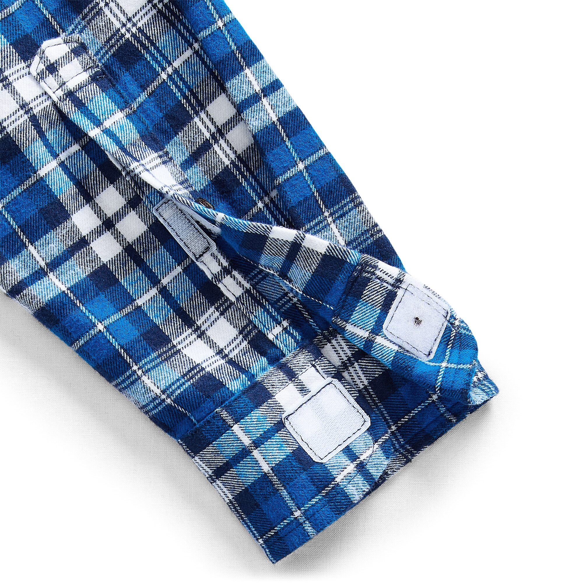St. John's Bay Seated Mens Easy-on + Easy-off Wear Long Sleeve Adaptive Classic Fit Flannel Shirt
