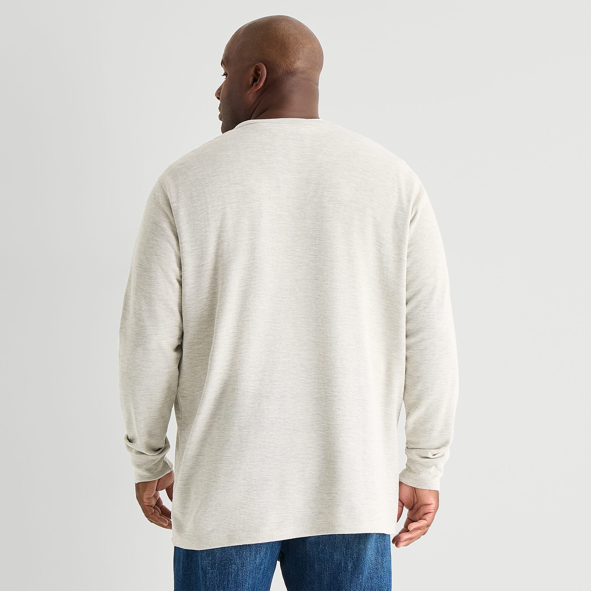 mutual weave Mens Long Sleeve Regular Fit Big and Tall Henley Shirt