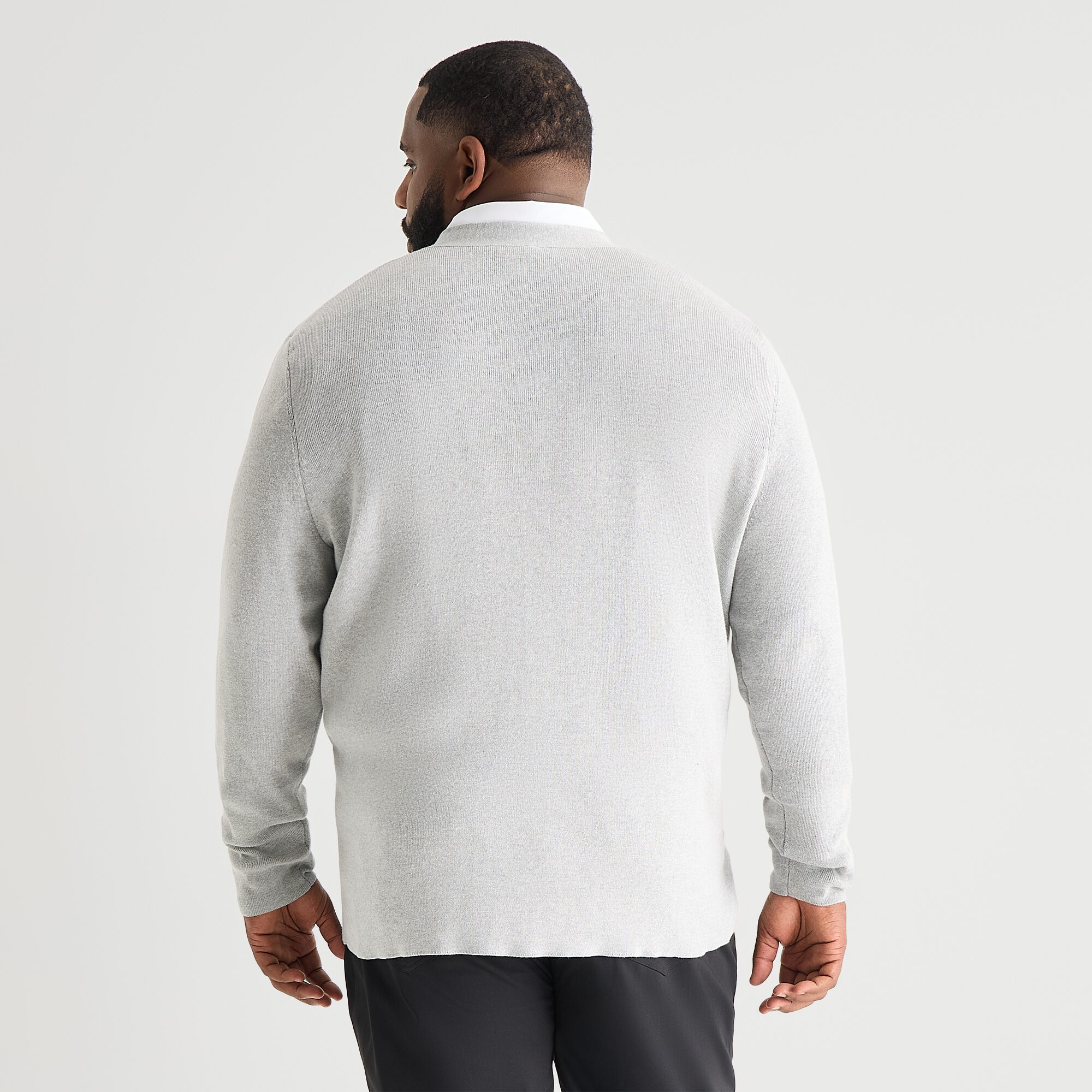 Stylus Mens V Neck Long Sleeve Button Big and Tall Cardigan