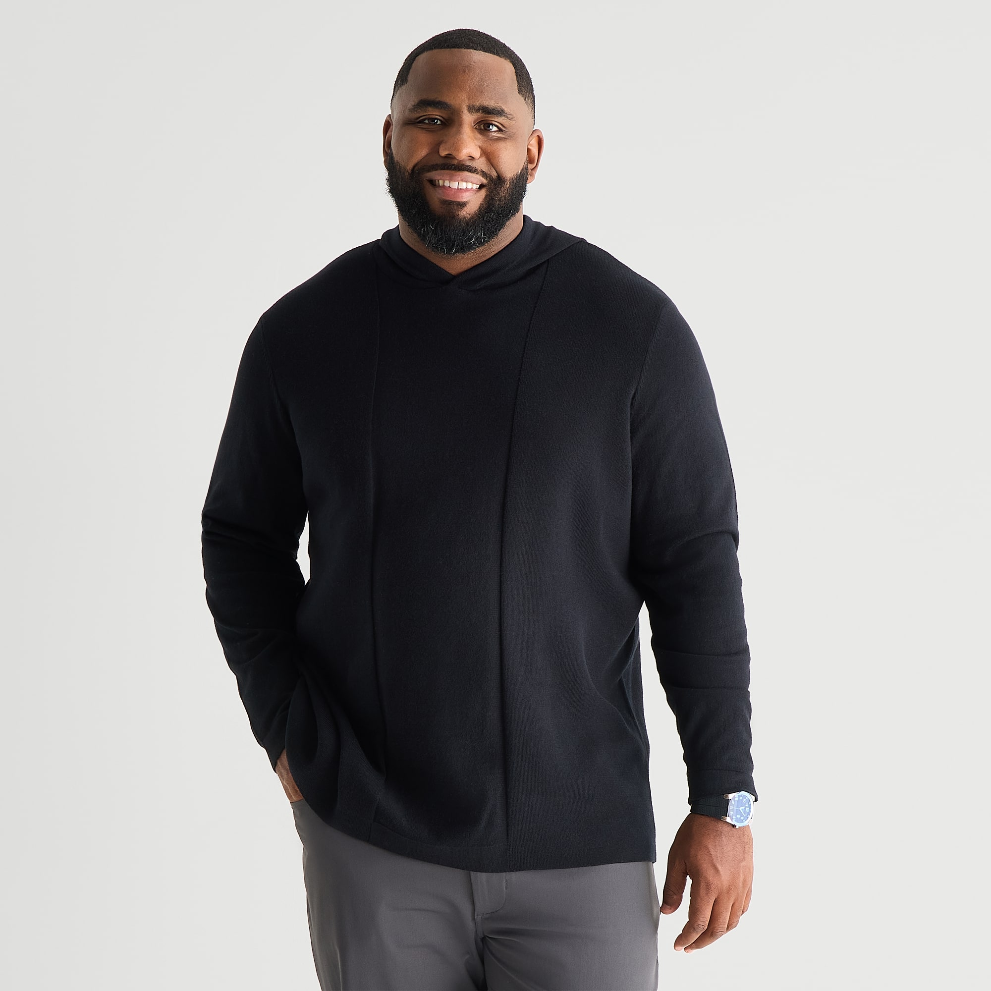 Stylus Big and Tall Mens Hooded Long Sleeve Pullover Sweater