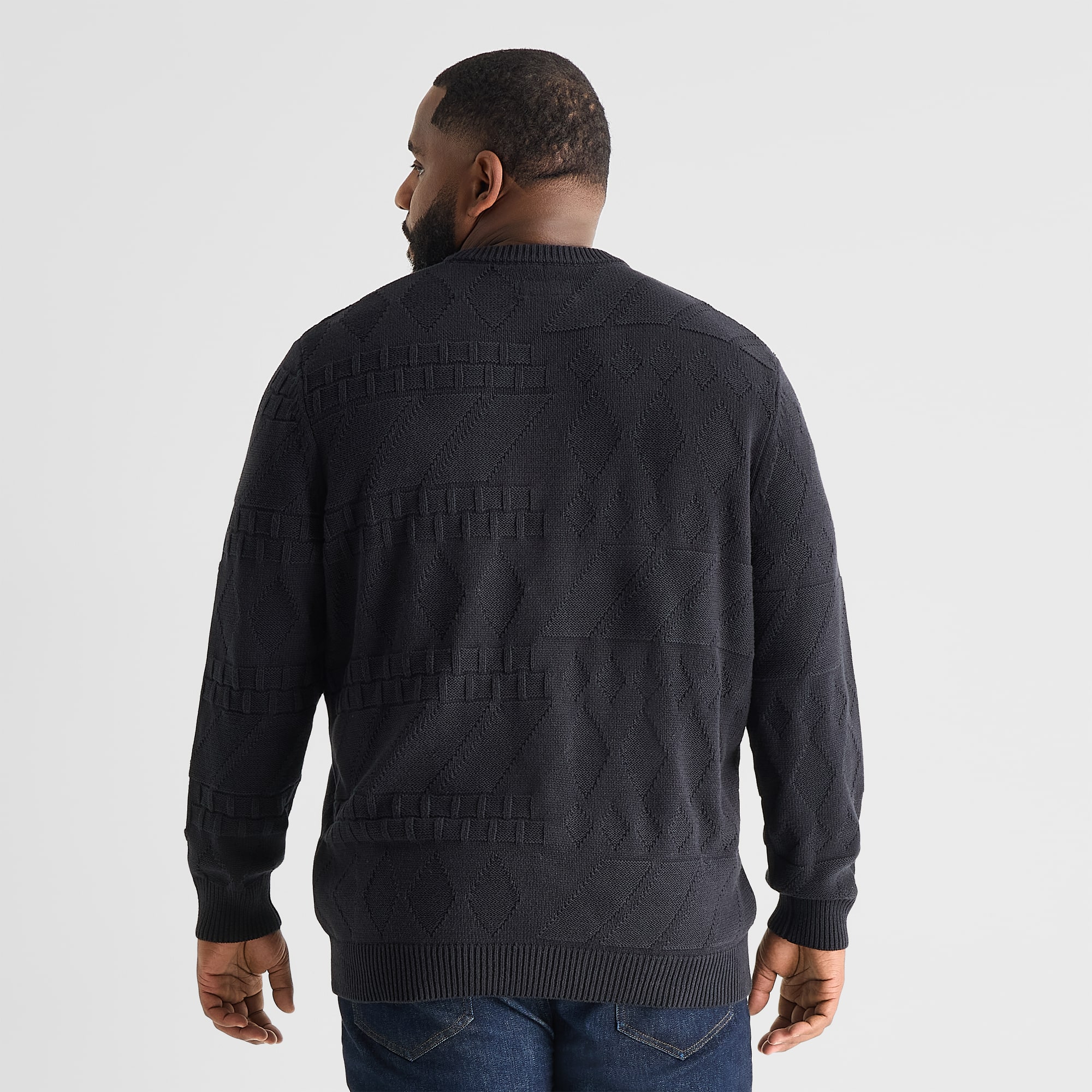 Shaquille O'Neal XLG™ Big and Tall Mens Crew Neck Long Sleeve Pullover Sweater