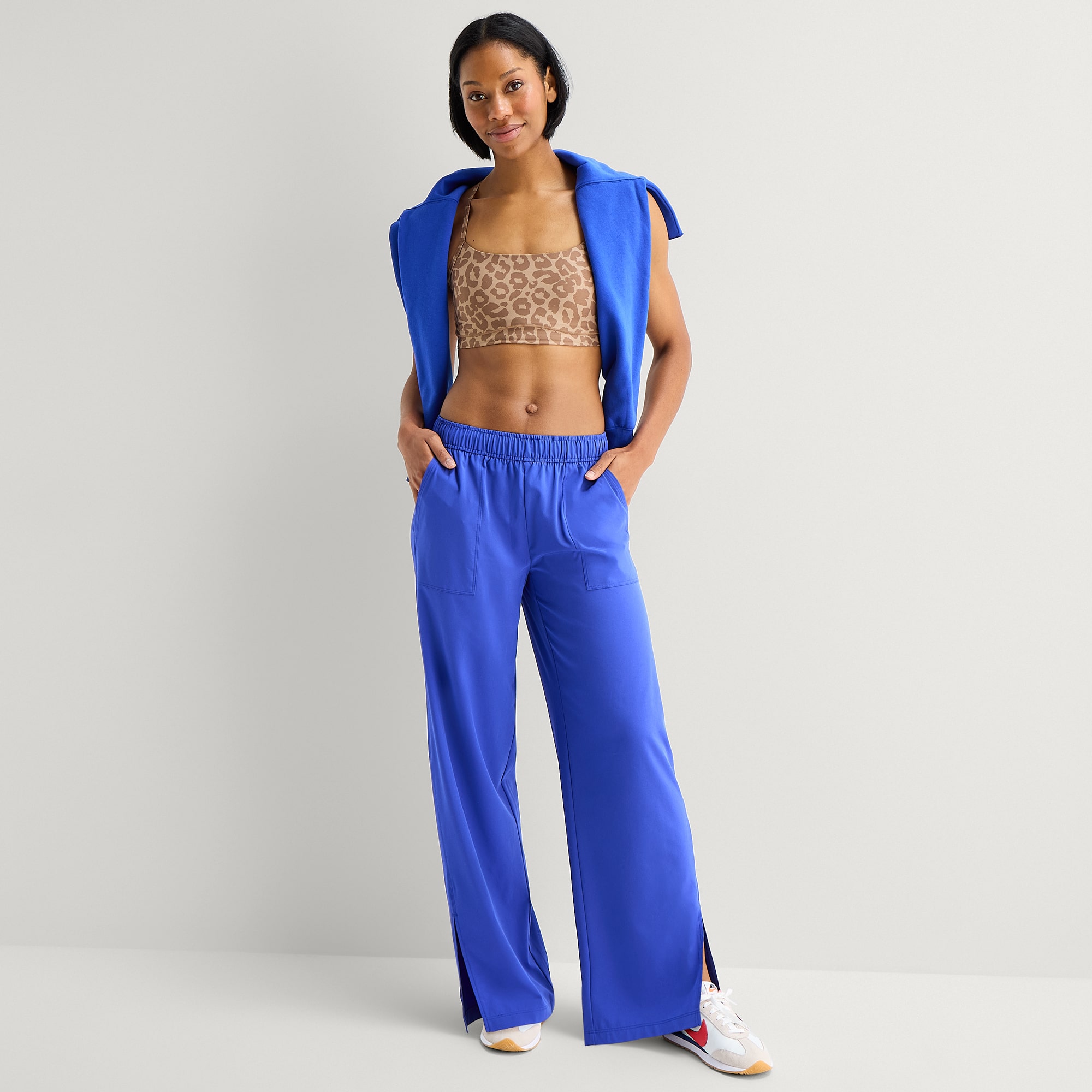 Xersion Womens Wide Leg Mid Rise Regular Fit Track Pant