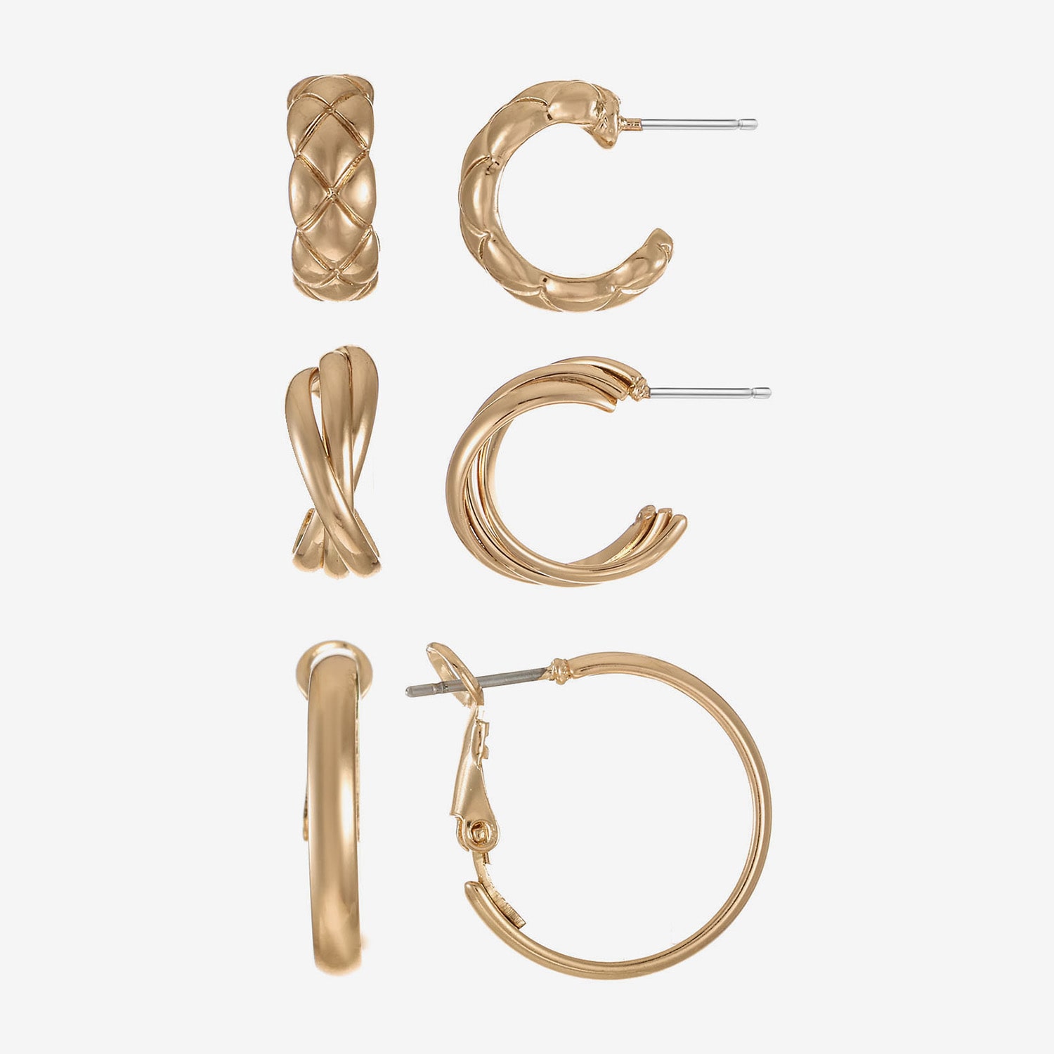 Liz Claiborne Womens Hypoallergenic 3 Pair Earring Set