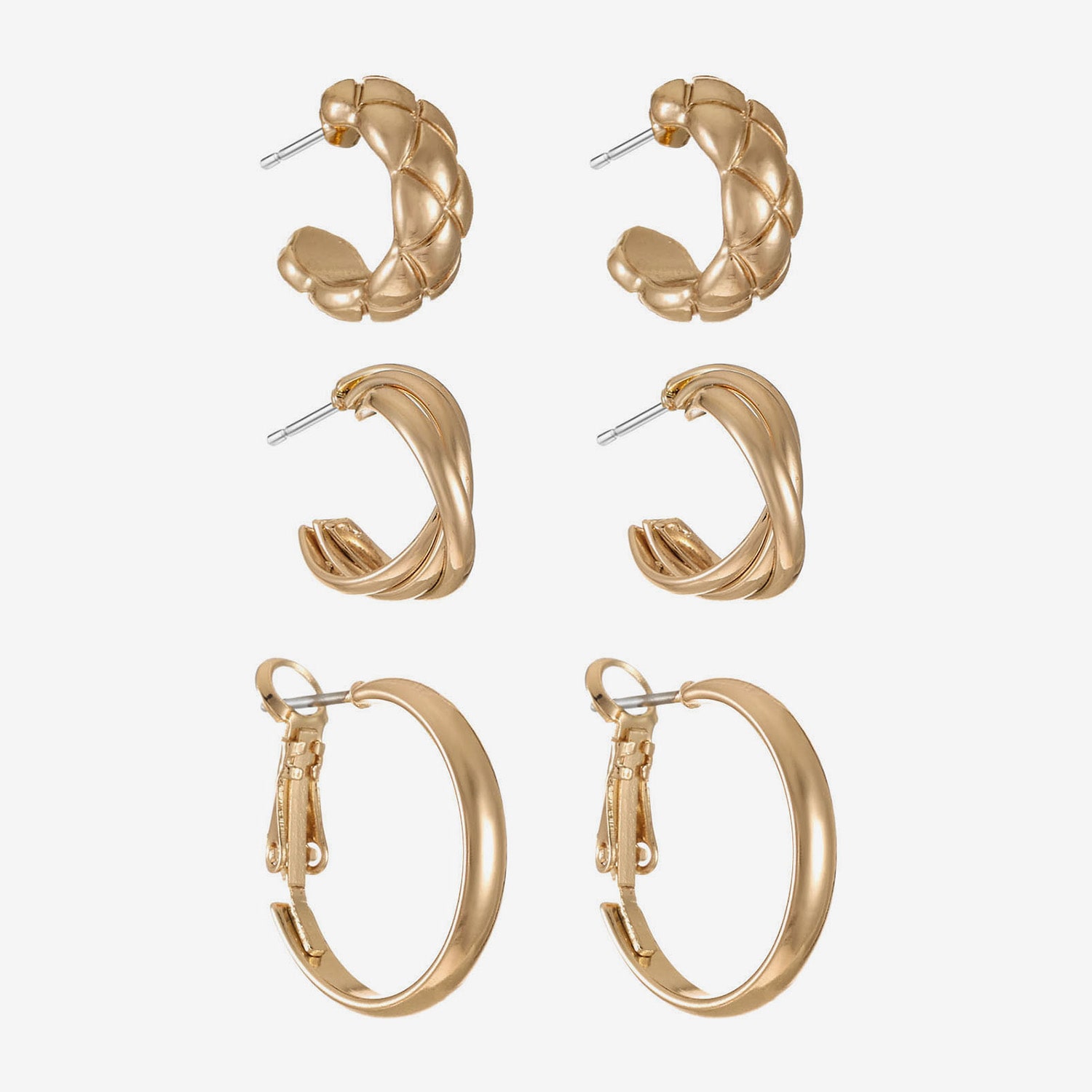 Liz Claiborne Womens Hypoallergenic 3 Pair Earring Set
