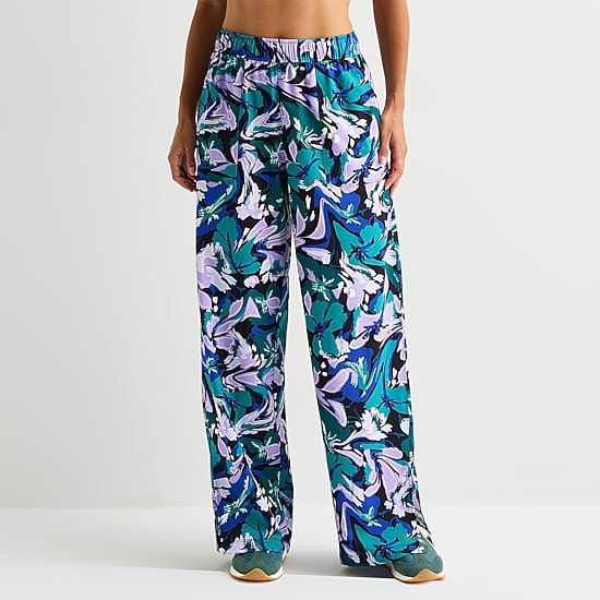 Xersion Womens Wide Leg Mid Rise Regular Fit Track Pant