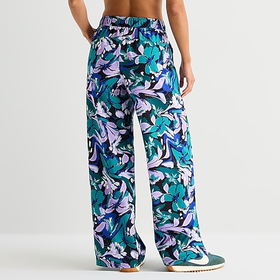Xersion Womens Wide Leg Mid Rise Regular Fit Track Pant