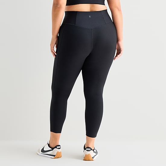 Xersion EverContour+ Womens Quick Dry High Rise 25" Plus 7/8 Ankle Legging