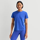 Xersion Womens Cotton Crew Neck Short Sleeve T-Shirt