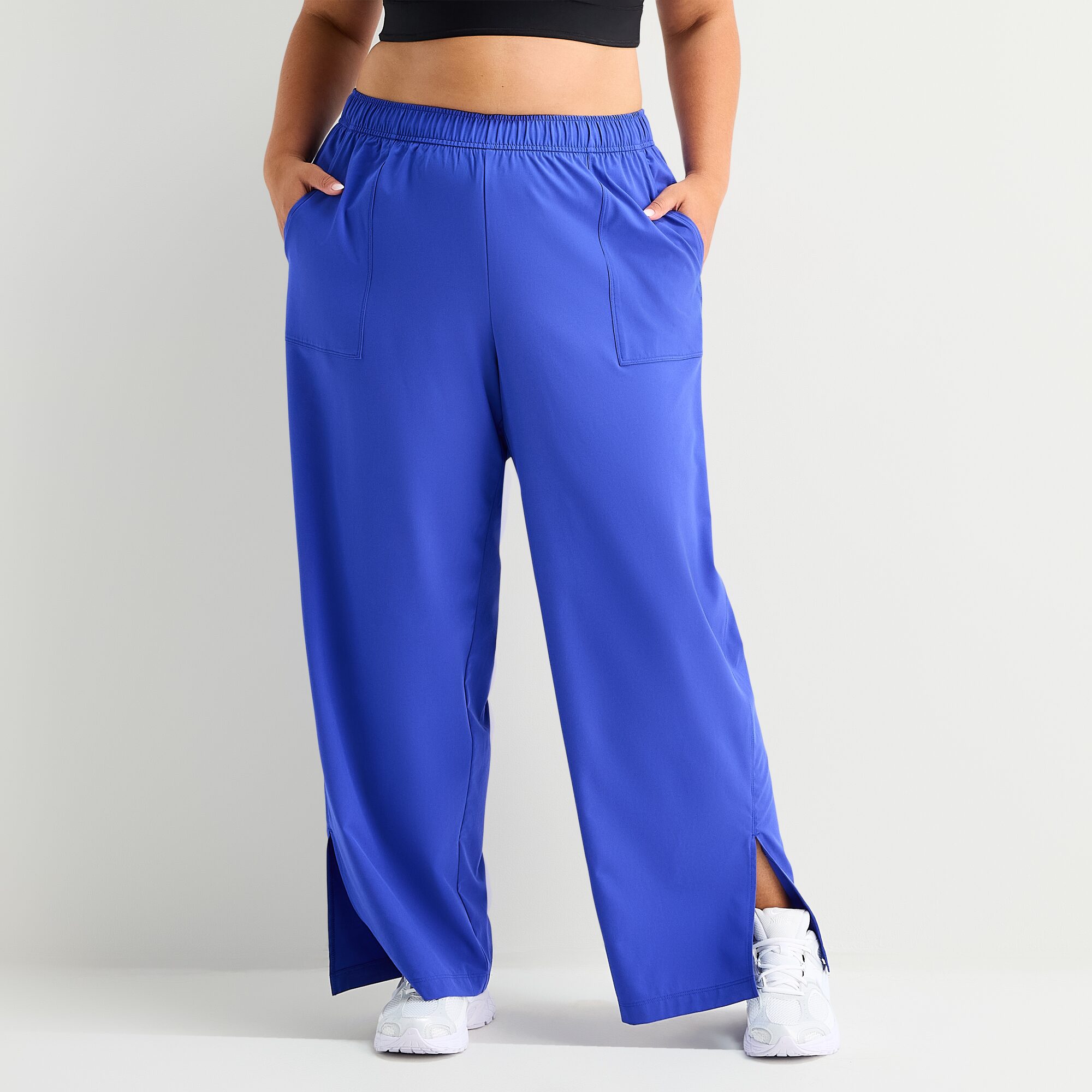 Xersion Womens Wide Leg Mid Rise Regular Fit Plus Track Pant