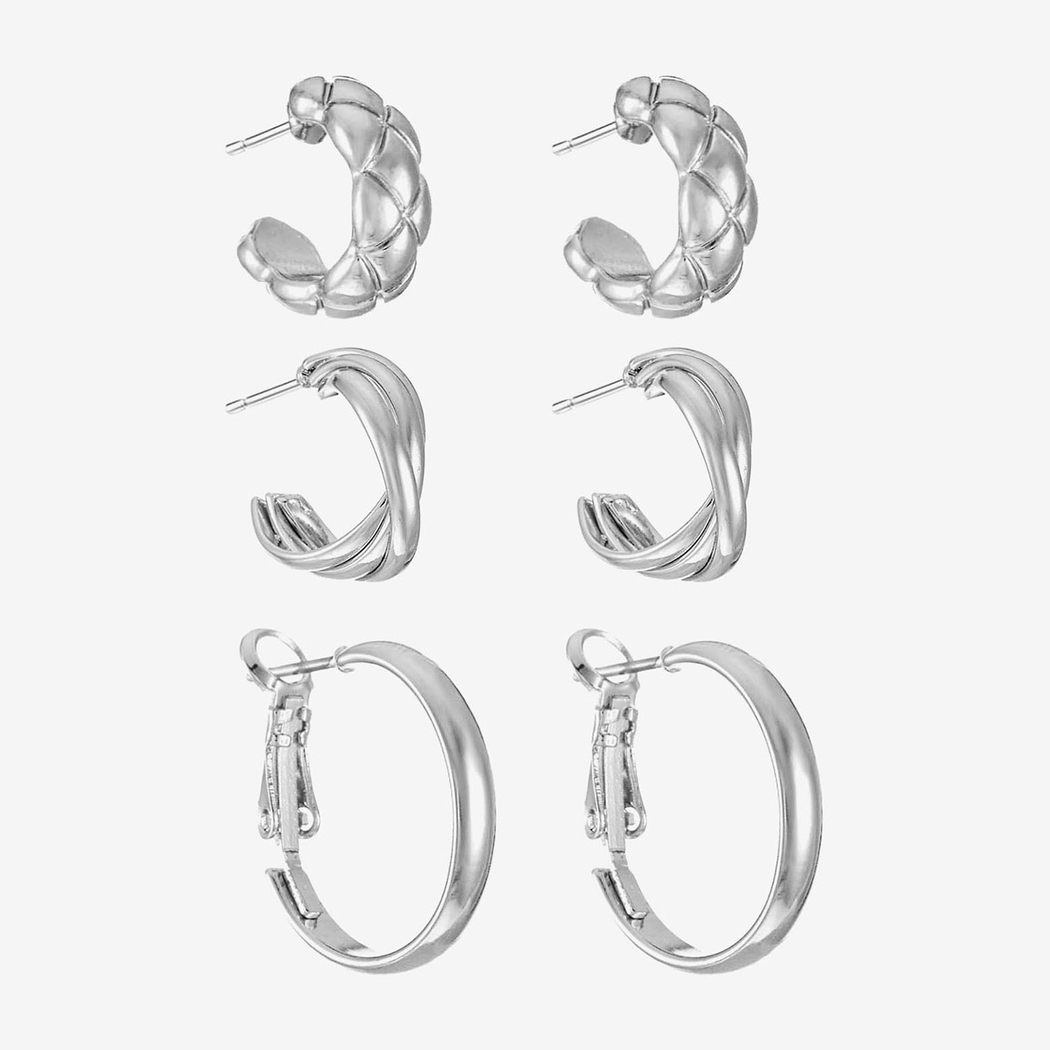 Liz Claiborne Womens Hypoallergenic 3 Pair Earring Set