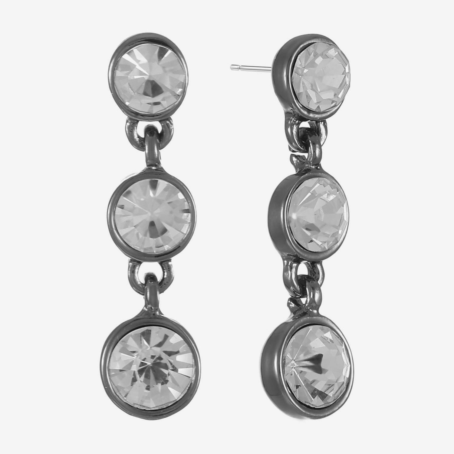 Liz Claiborne Womens Glass Round Hypoallergenic Drop Earrings