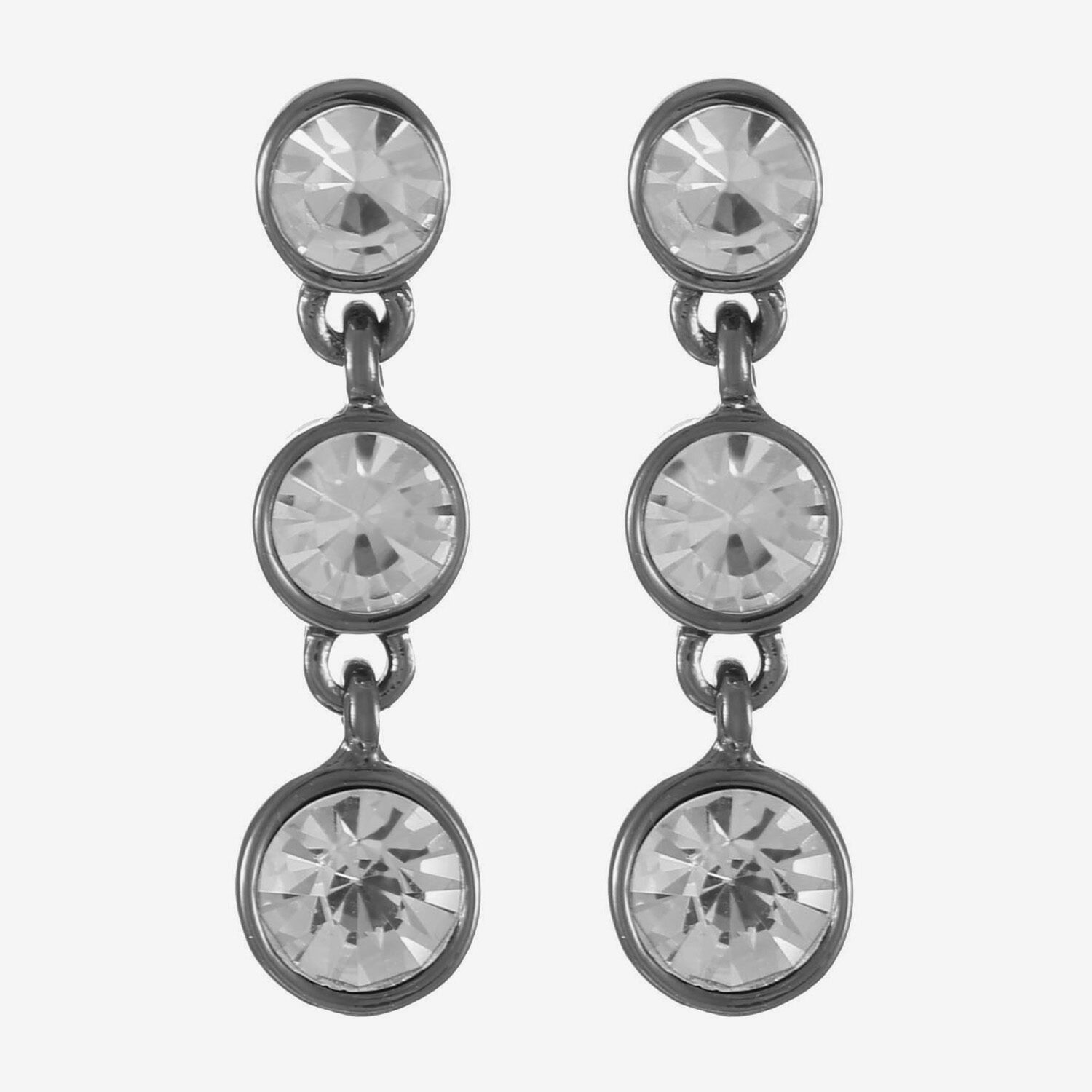 Liz Claiborne Womens Glass Round Hypoallergenic Drop Earrings