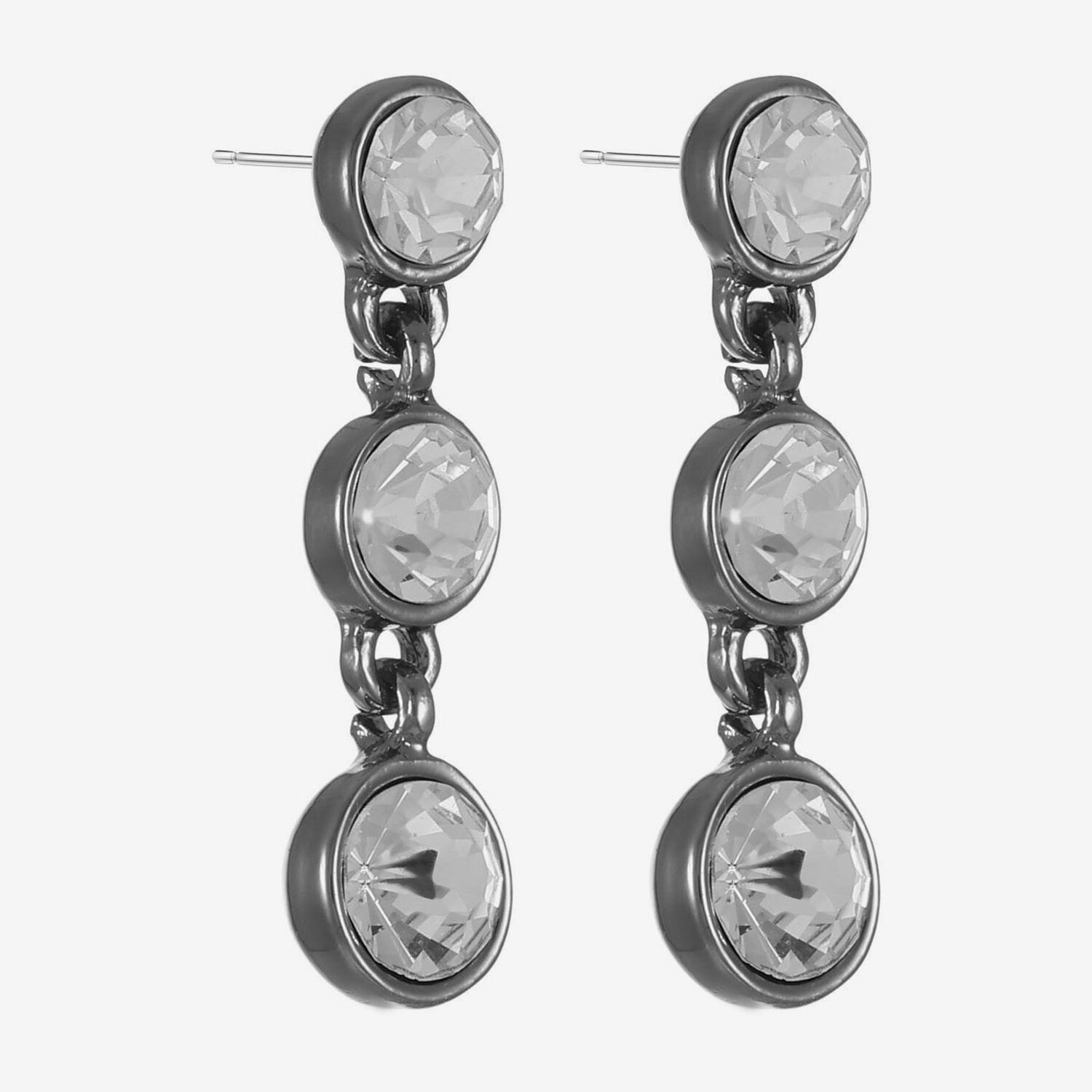 Liz Claiborne Womens Glass Round Hypoallergenic Drop Earrings