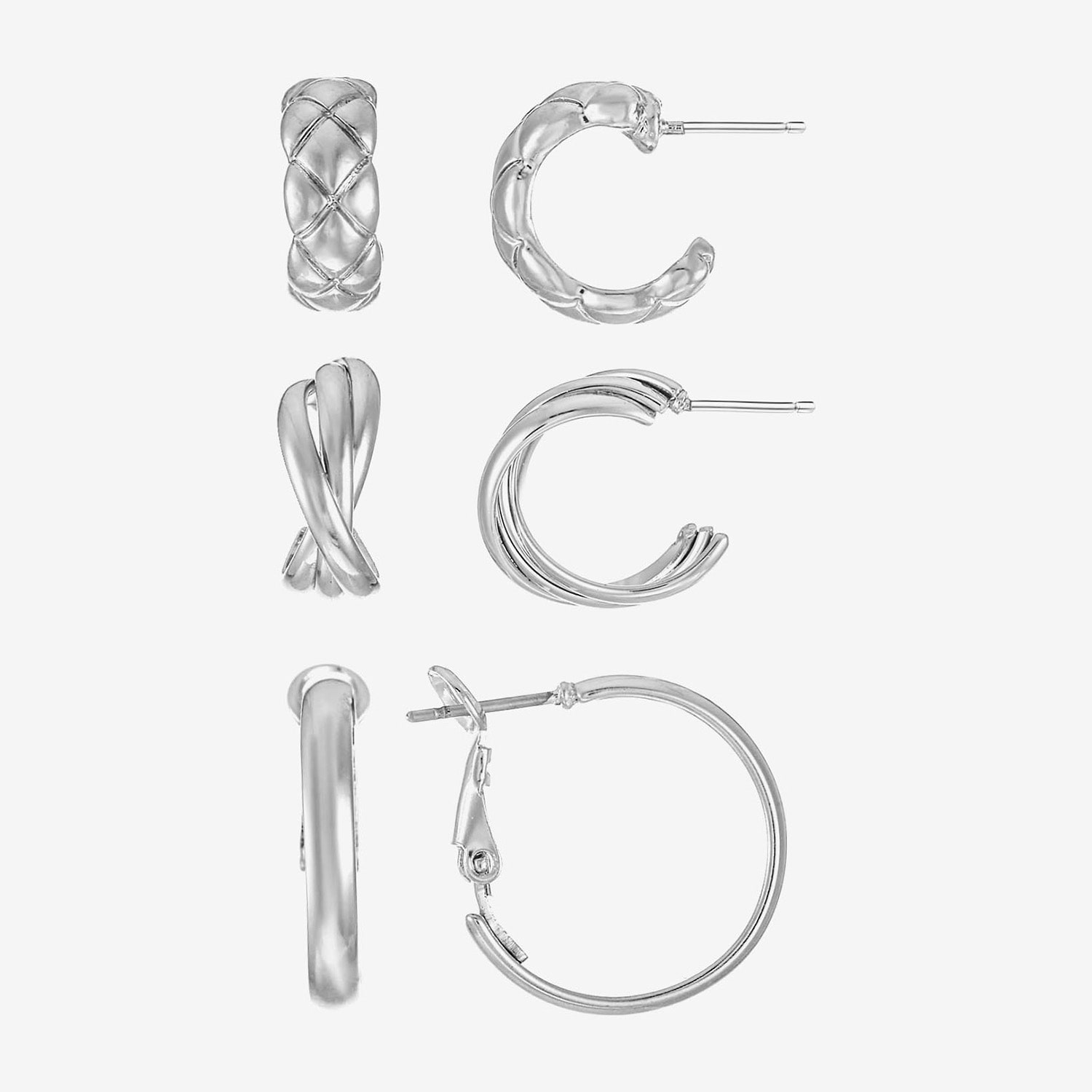 Liz Claiborne Womens Hypoallergenic 3 Pair Earring Set