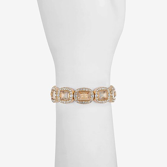 Monet Jewelry Womens Brown Glass Stretch Bracelet