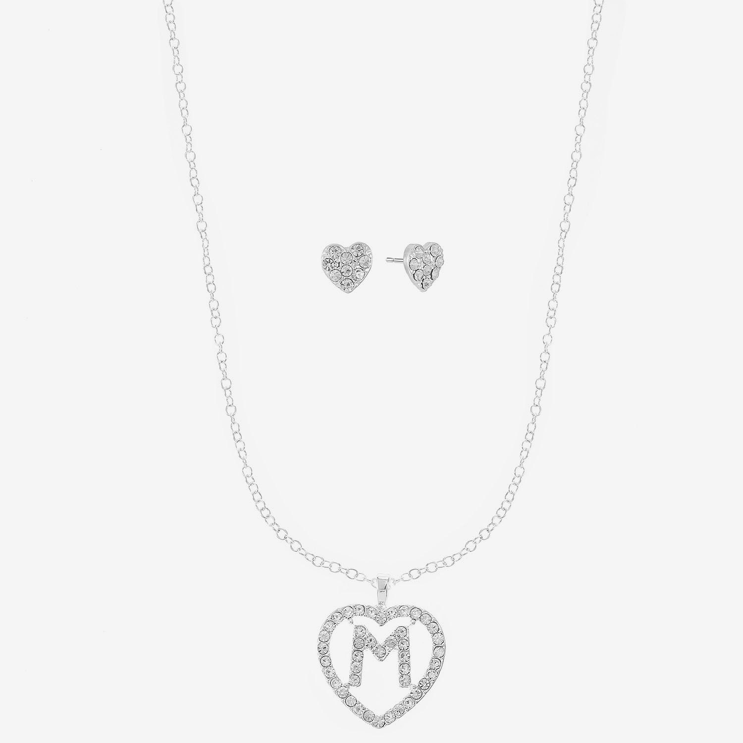 Monet Jewelry Womens Glass Heart 2-pc. Jewelry Set
