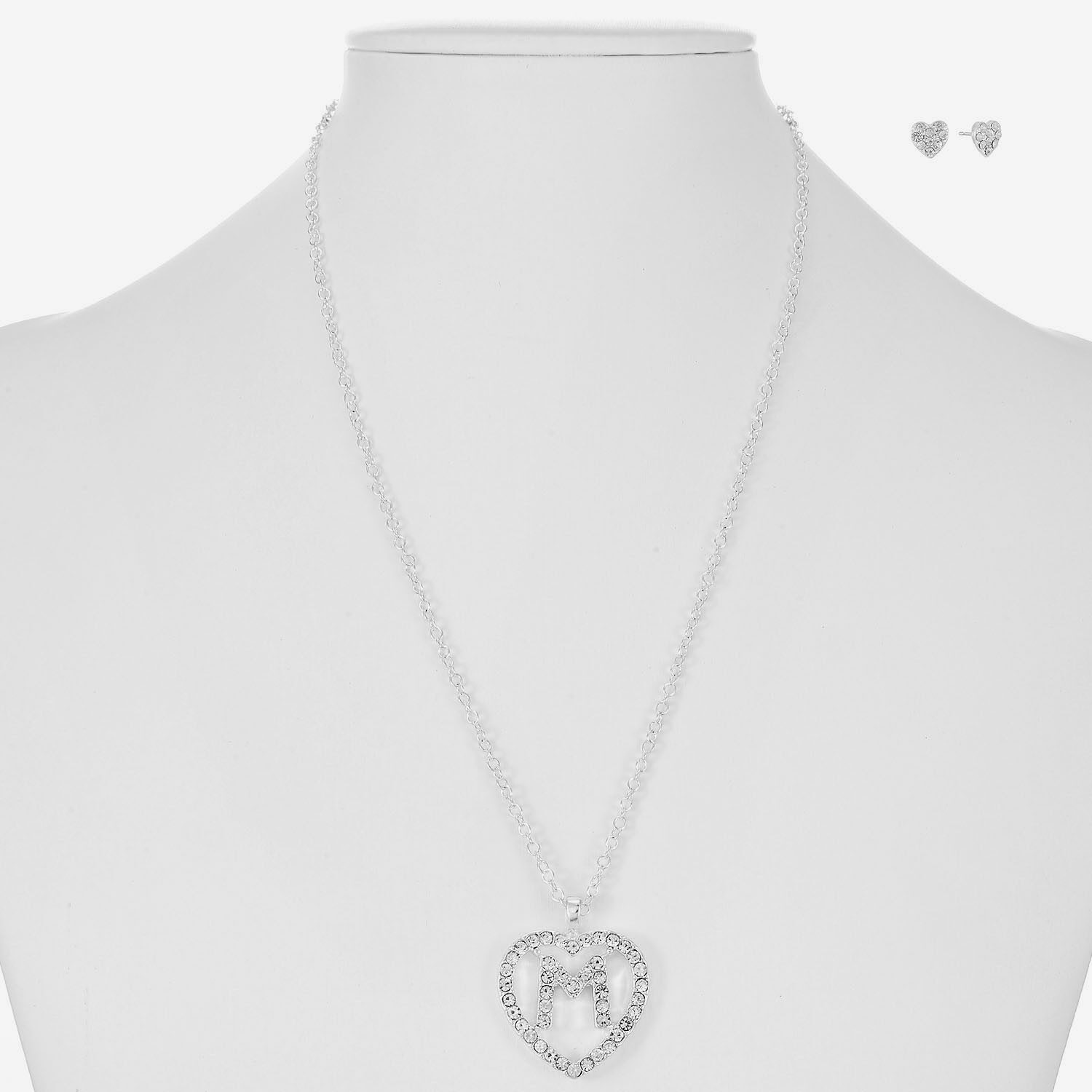 Monet Jewelry Womens Glass Heart 2-pc. Jewelry Set