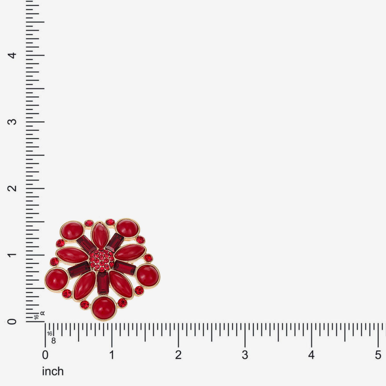Liz Claiborne Red Glass Pin