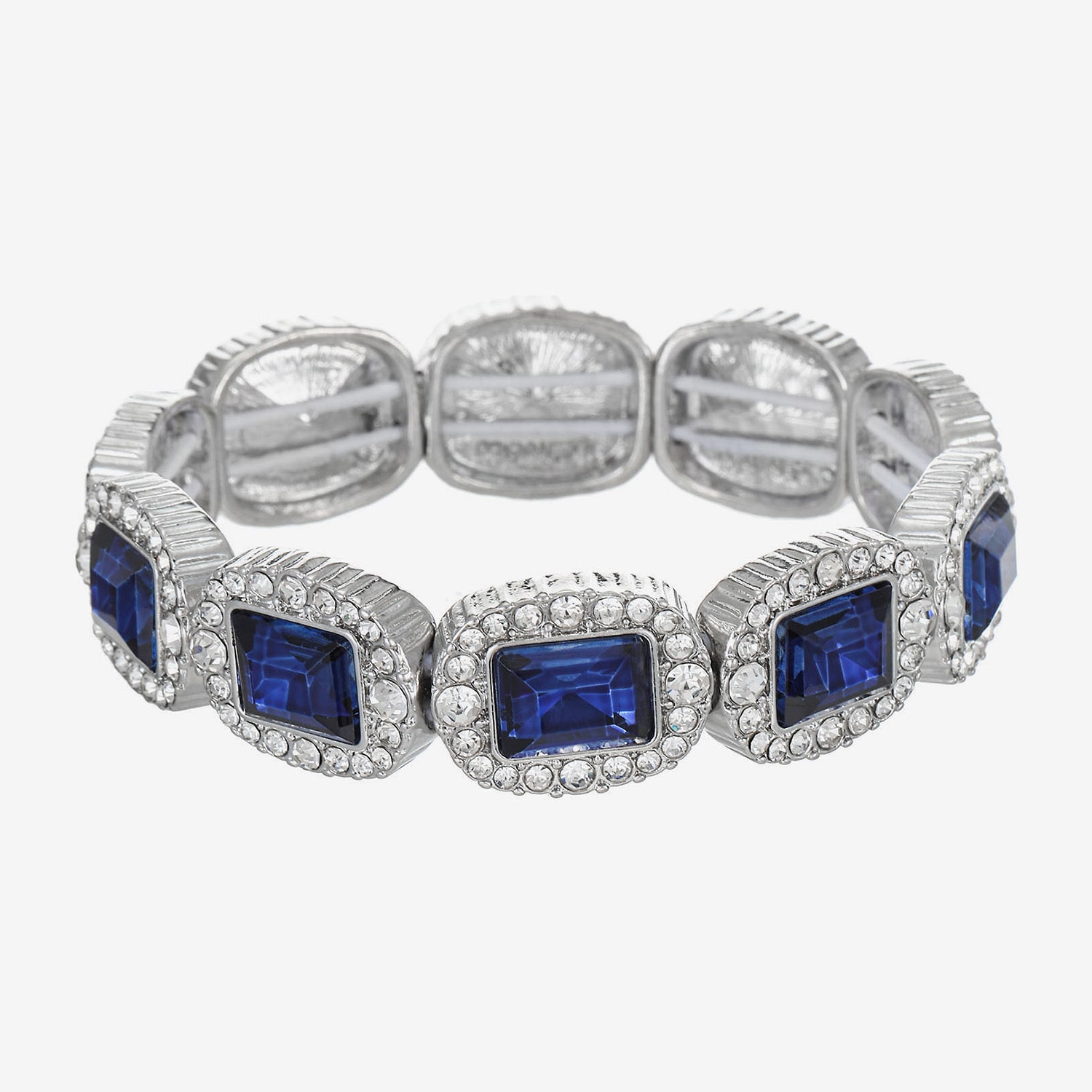 Monet Jewelry Womens Blue Glass Stretch Bracelet