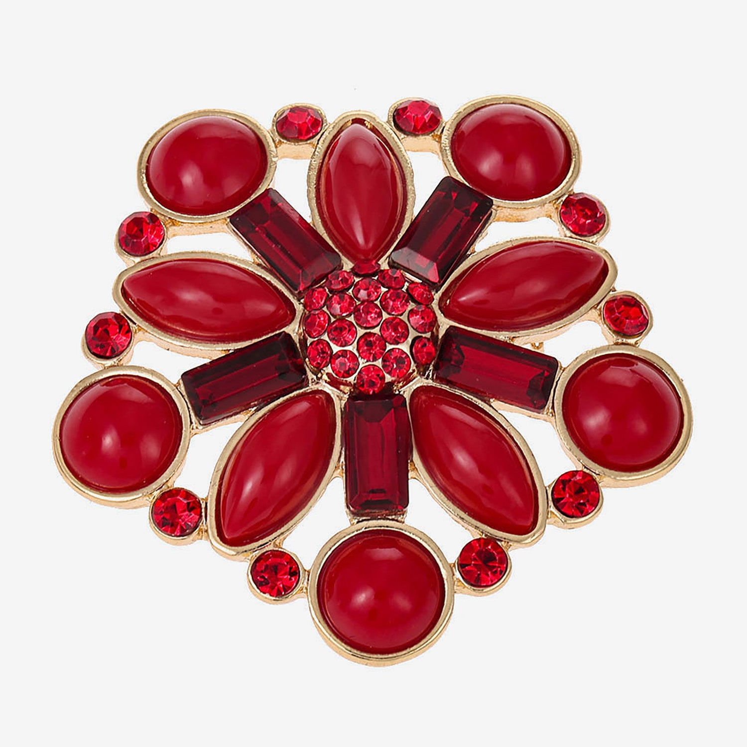 Liz Claiborne Red Glass Pin