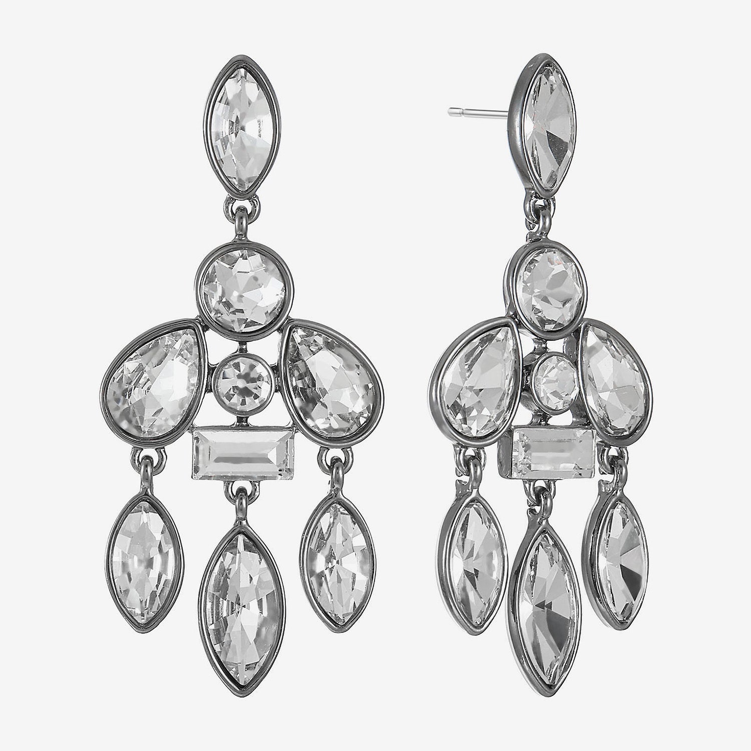 Liz Claiborne Womens Glass Hypoallergenic Chandelier Earrings