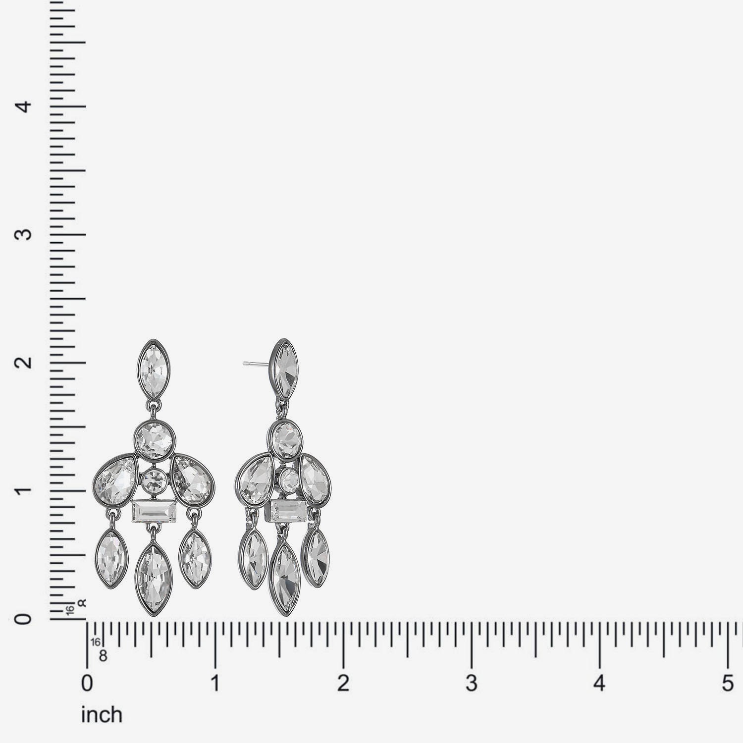 Liz Claiborne Womens Glass Hypoallergenic Chandelier Earrings