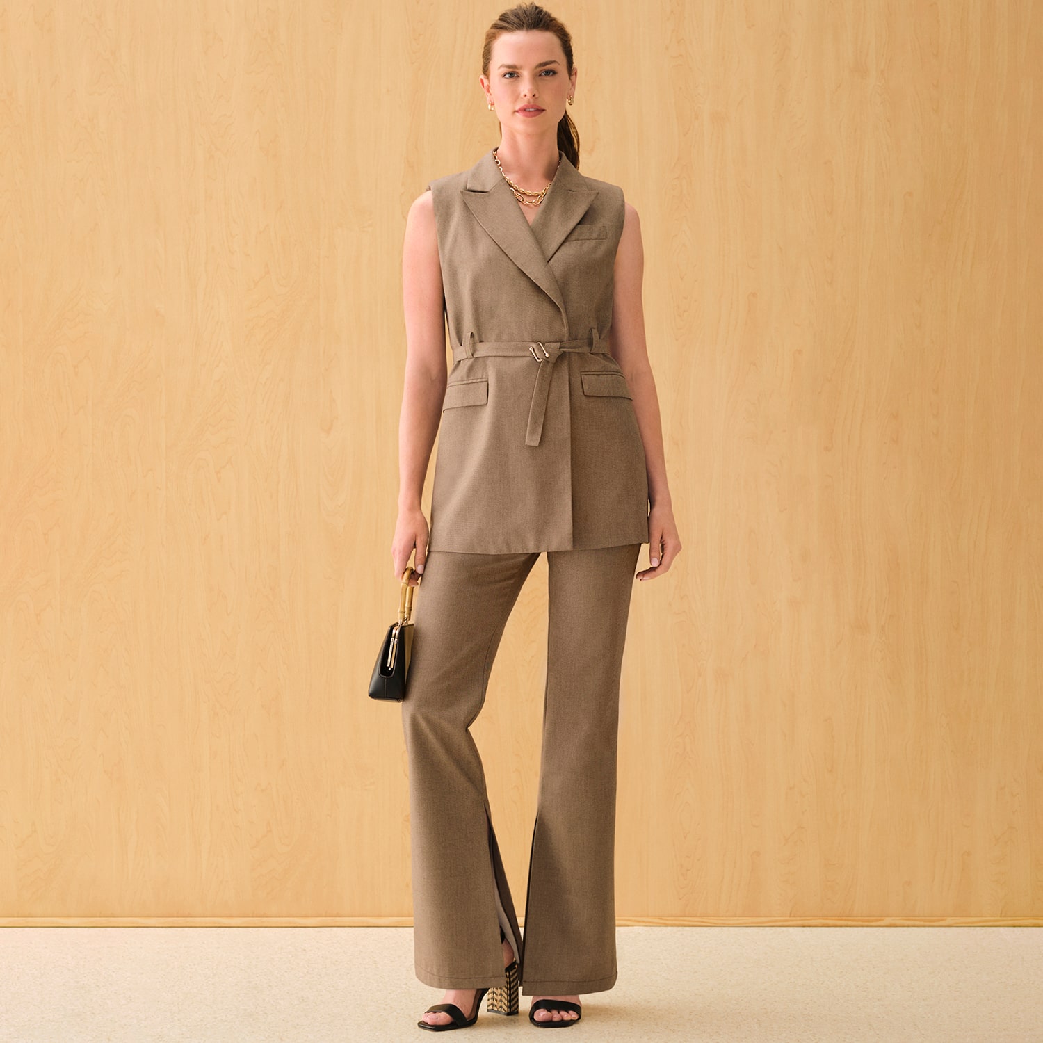 Worthington Womens Flare Trouser