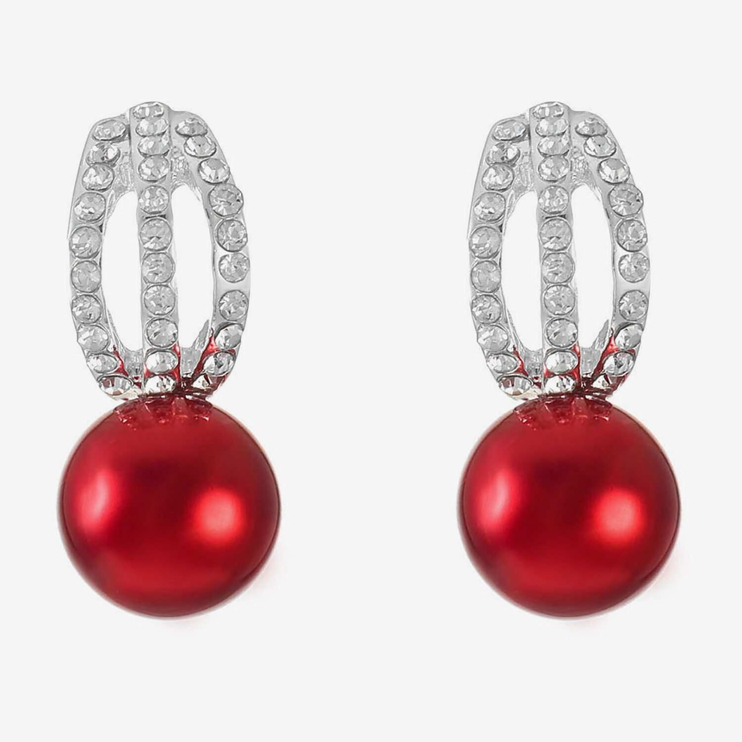 Monet Jewelry Womens Glass Simulated Pearl Round Hypoallergenic Drop Earrings