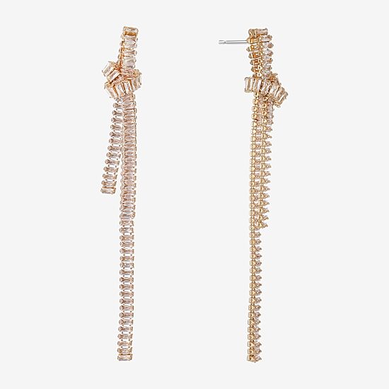 Bijoux Bar Womens Glass Hypoallergenic Drop Earrings