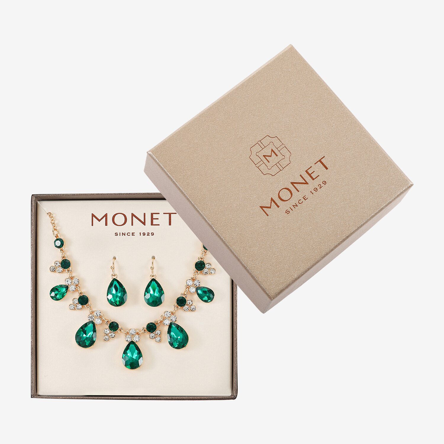 Monet Jewelry Womens Glass 2-pc. Jewelry Set