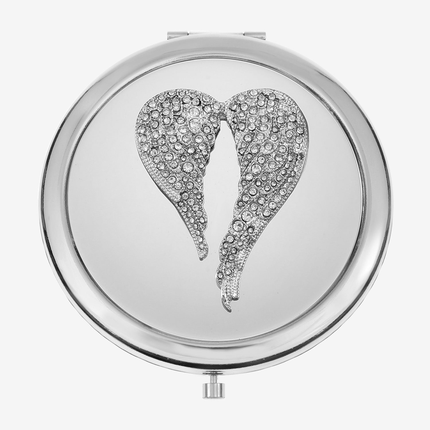 Monet Jewelry Silver Tone Wing Compact Mirror