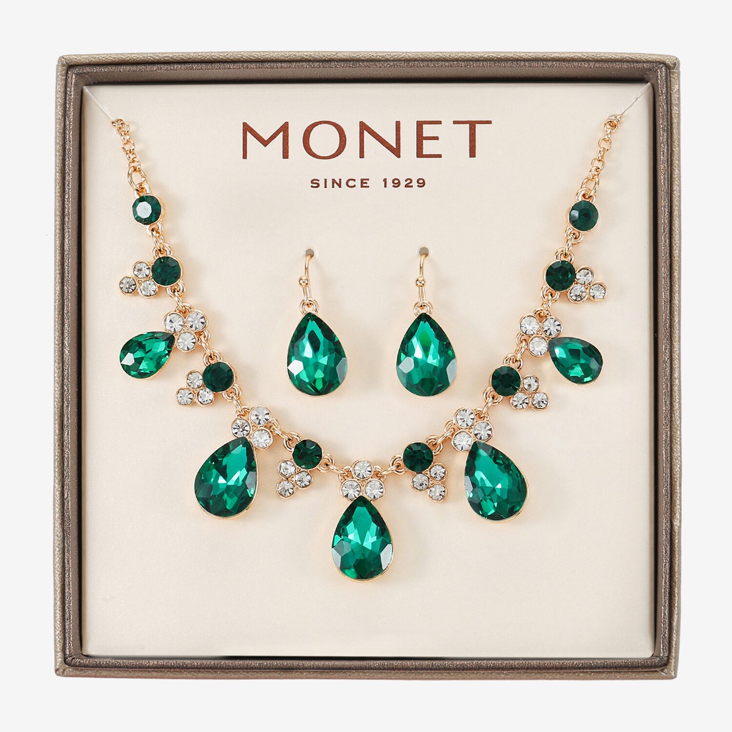 Monet Jewelry Womens Glass 2-pc. Jewelry Set