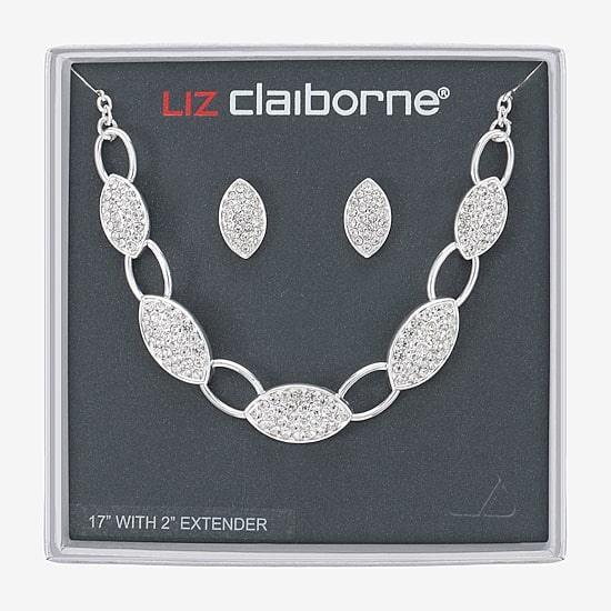 Liz Claiborne Womens Glass Hypoallergenic 3-pc. Necklace Set