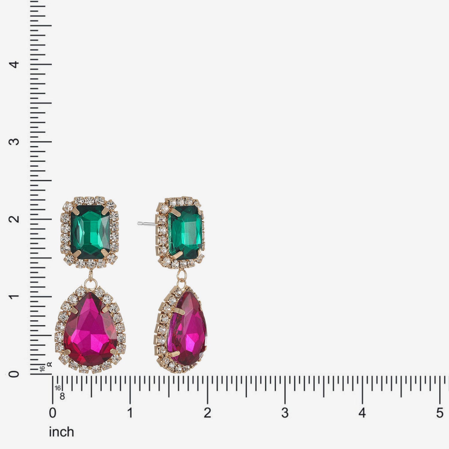 Bijoux Bar Womens Multi Color Glass Hypoallergenic Drop Earrings