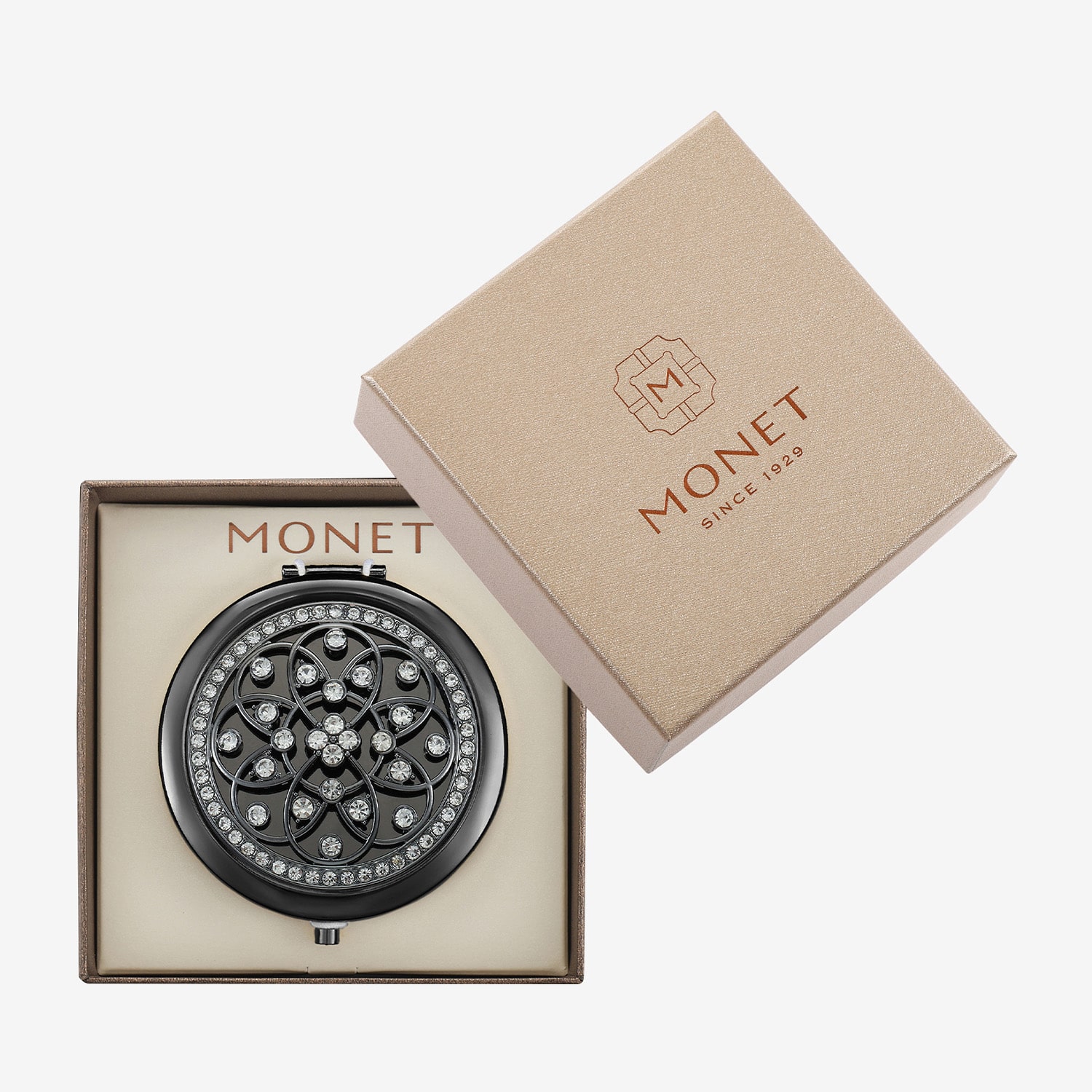 Monet Jewelry Gray Compact Mirror