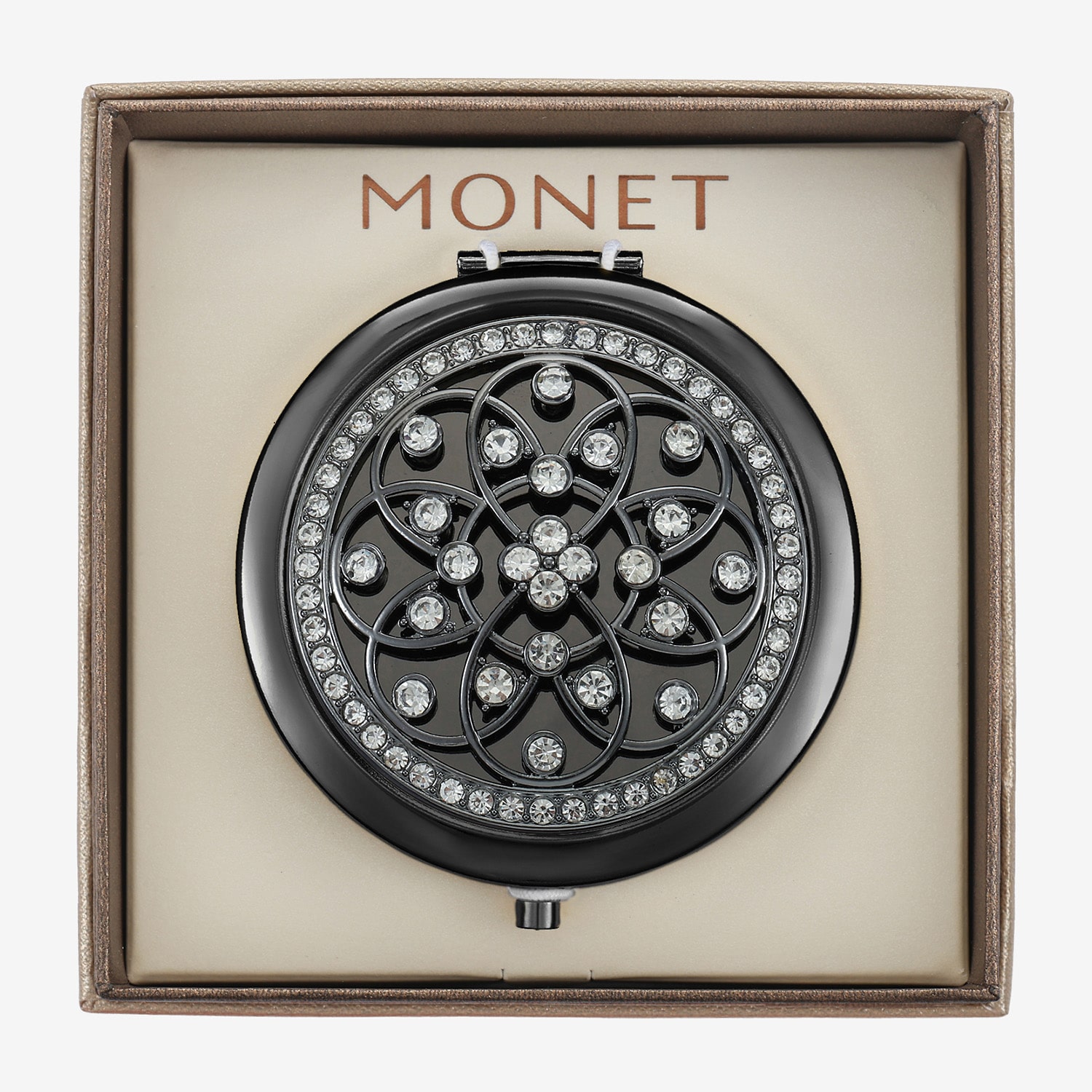 Monet Jewelry Gray Compact Mirror