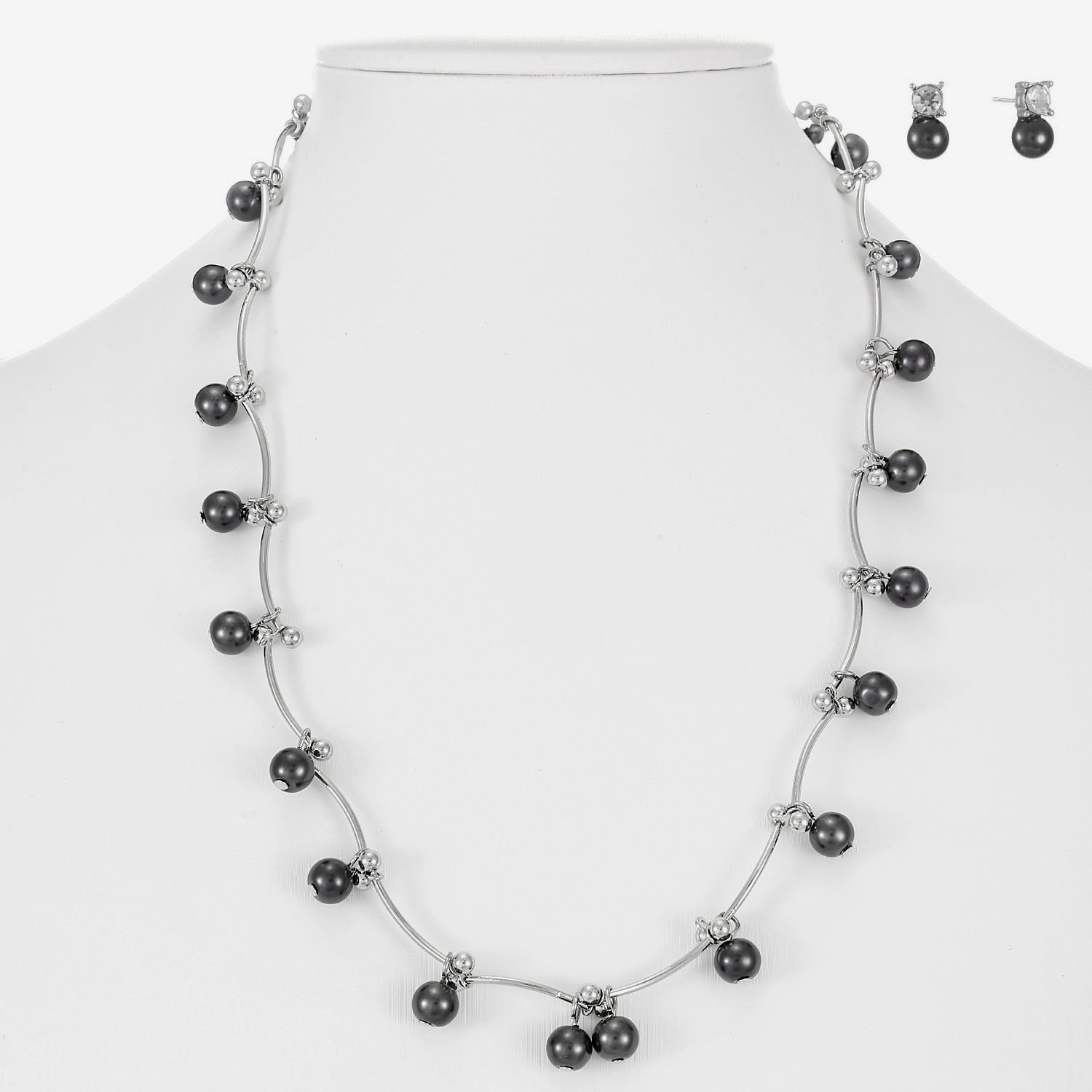 Monet Jewelry Timeless Womens Glass Simulated Pearl Round 2-pc. Jewelry Set