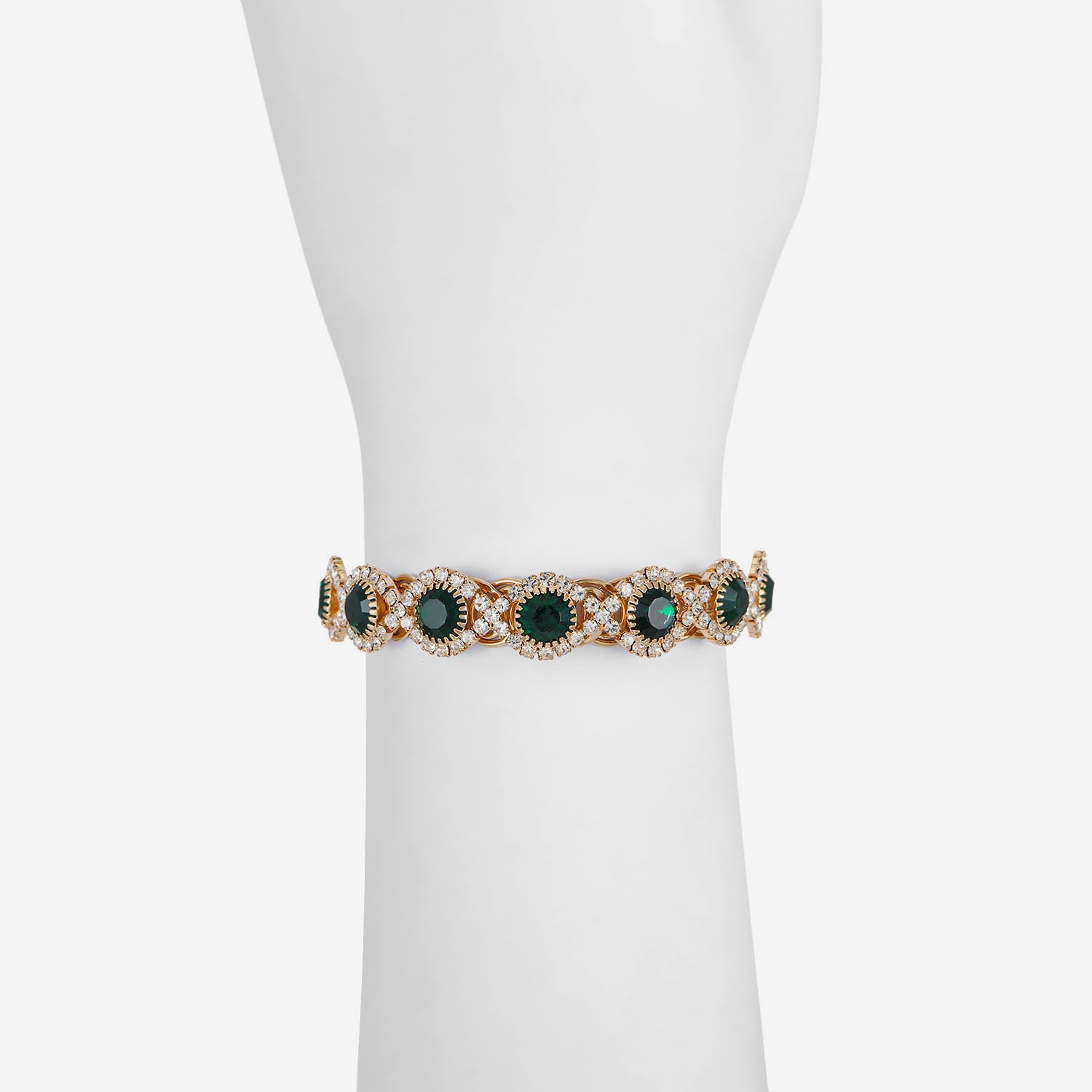 Monet Jewelry Womens Green Glass Cuff Bracelet