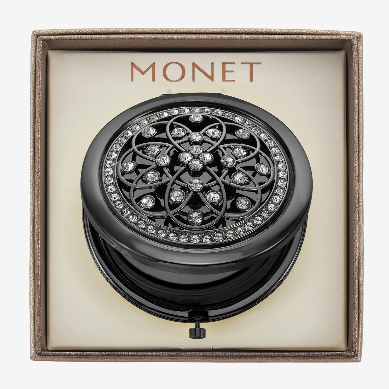 Monet Jewelry Gray Compact Mirror