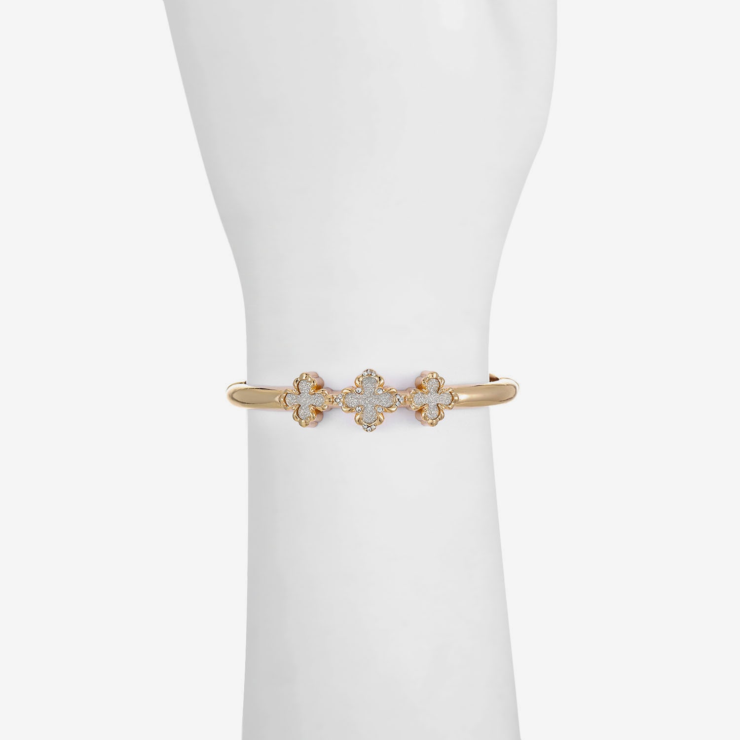 Monet Jewelry Womens Glass Clover Bangle Bracelet