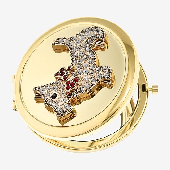 Monet Jewelry Gold Tone Compact Mirror