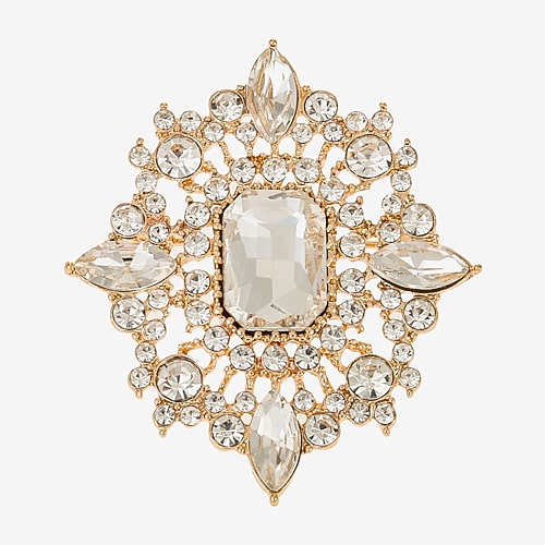 Bijoux Bar Glass Pin In White