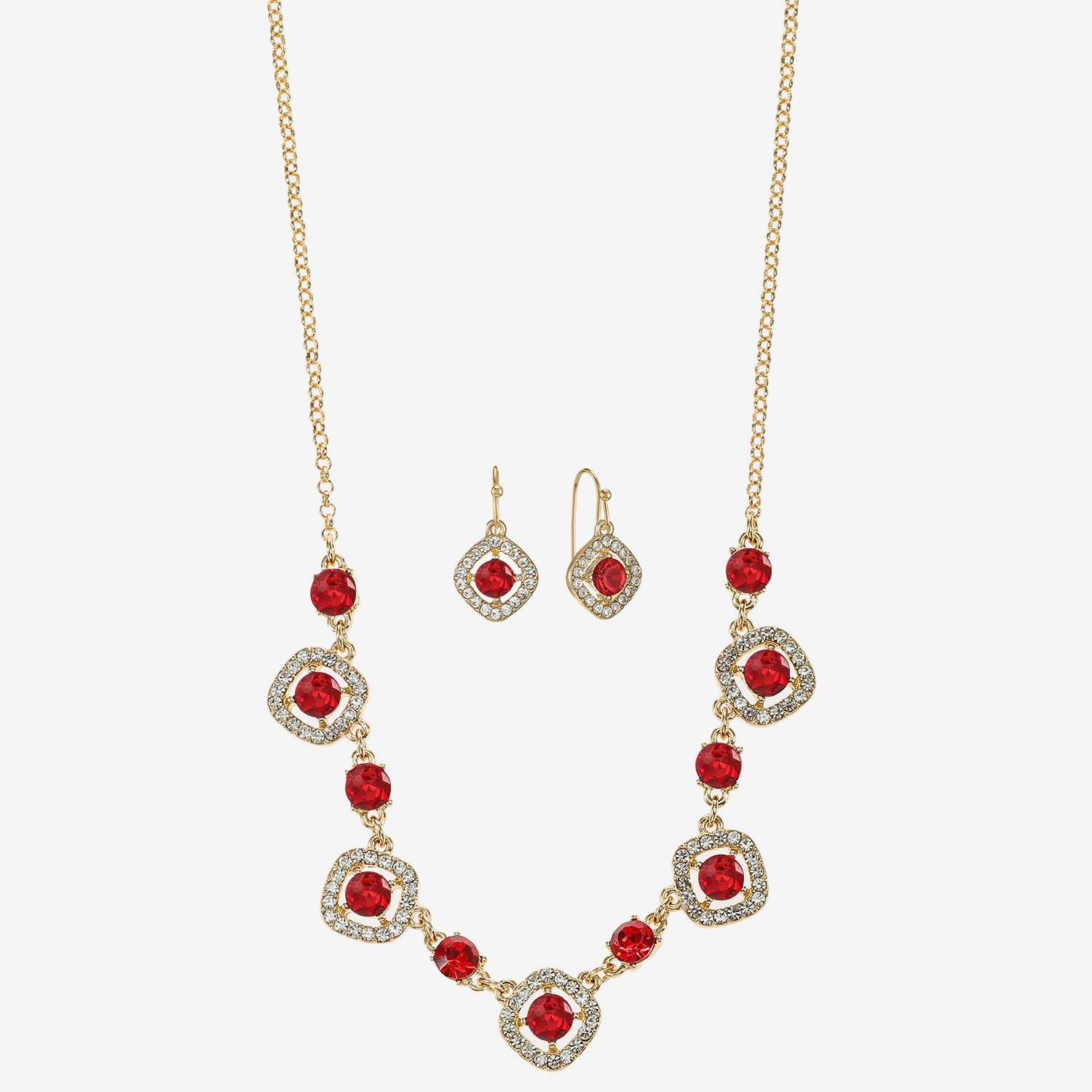 Monet Jewelry Womens Glass Cushion 2-pc. Jewelry Set