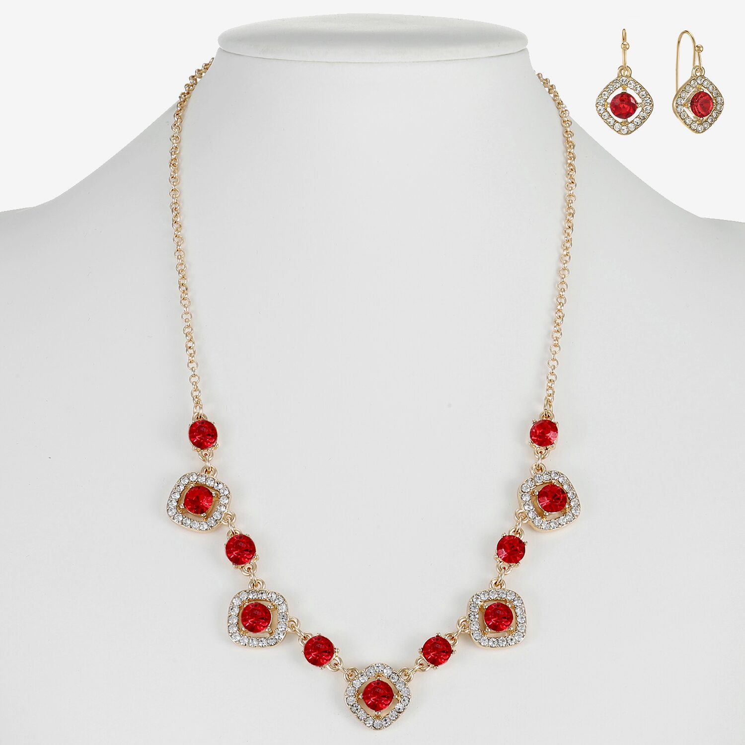 Monet Jewelry Womens Glass Cushion 2-pc. Jewelry Set