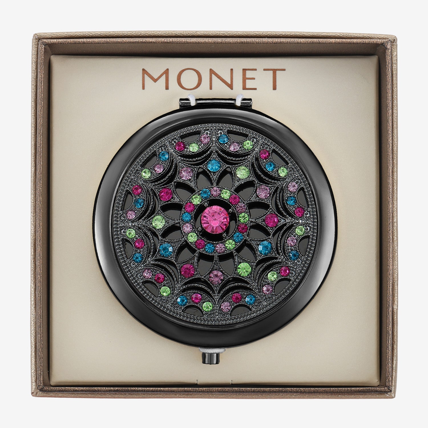 Monet Jewelry Gray Compact Mirror